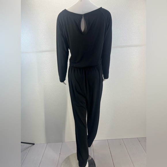NWT Casual Long Sleeve Jumpsuit Crewneck One Off Shoulder Elastic Waist  SIZE XL - Picture 8 of 17